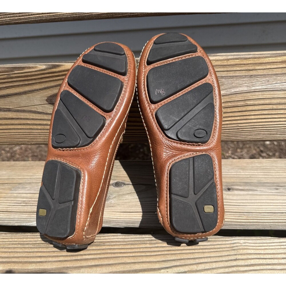 Mercanti Fiorentini Relax Men Driving Loafer Brown Leather Moccasin Shoes 9.5 - Picture 6 of 8